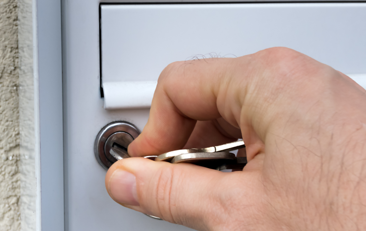 Serrure de boîte aux lettres installée par H48 Serrurerie.